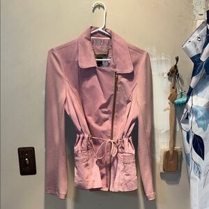 IMAN Pink Trench Coat with Drawstring Waist